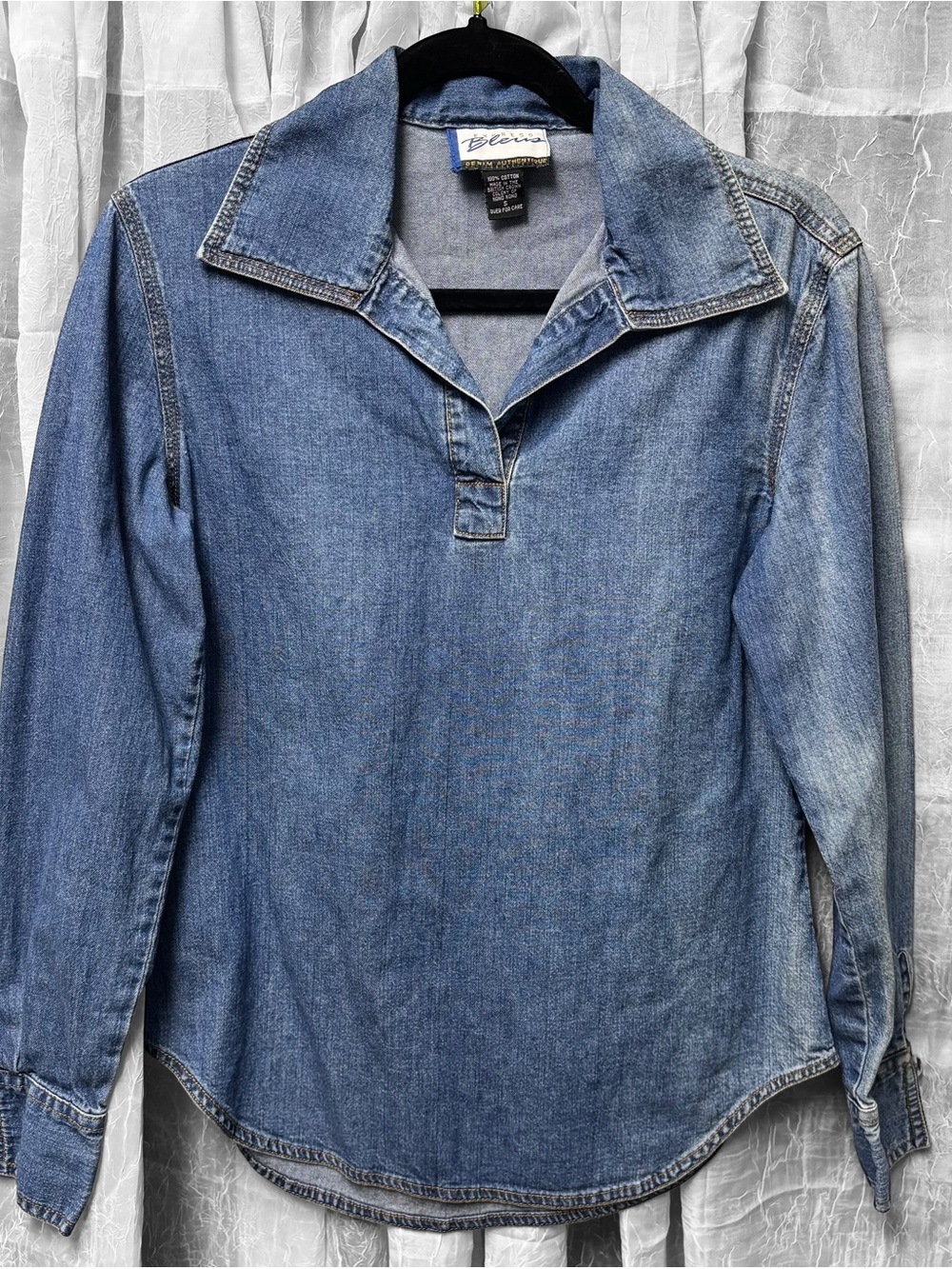 Vintage Denim Pullover Shirt